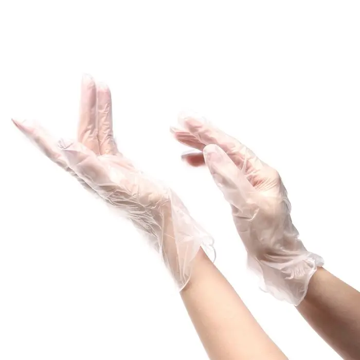 Перчатки виниловые, размер M, 50 пар, прозрачные