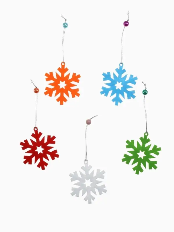 Набор ёлочных украшений Набор ёлочных украшений "Снежинки" 5 шт