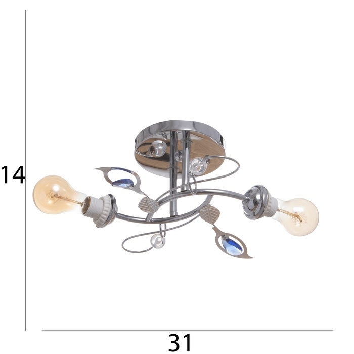 Люстра Люстра "Агнес"БП 2х40Вт Е27 Хром МОДЕЛЬ: 2600546