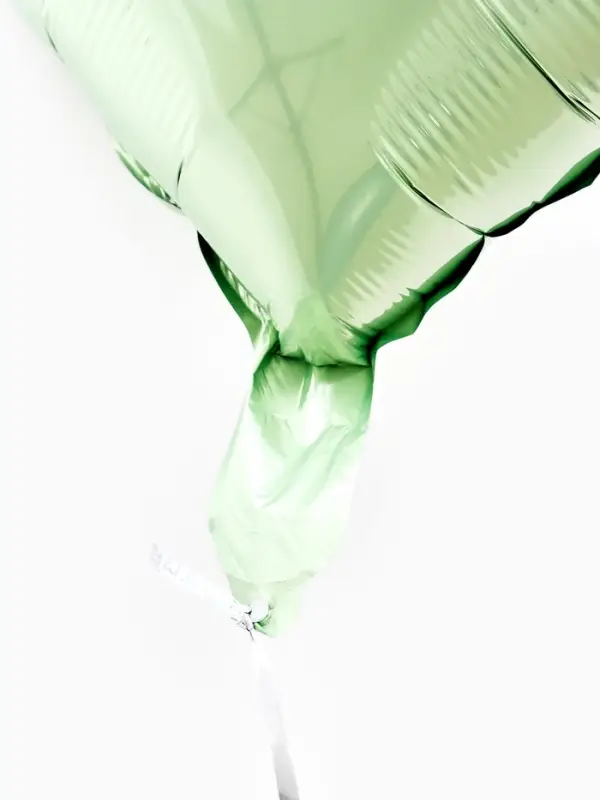 Воздушные шары фольгированные 17" "Сердце" цвет зеленый сатин, набор 5 штук