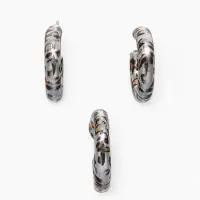 Серьги и каффы QF &laquo;Леопард&raquo;, набор, цвет серебро