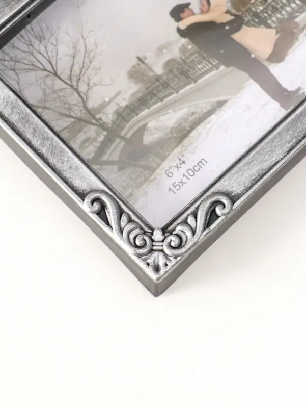 Фоторамка пластик на 3 фото 10х15 см "Любовь моя" тёмное серебро 26,5х32,5 см