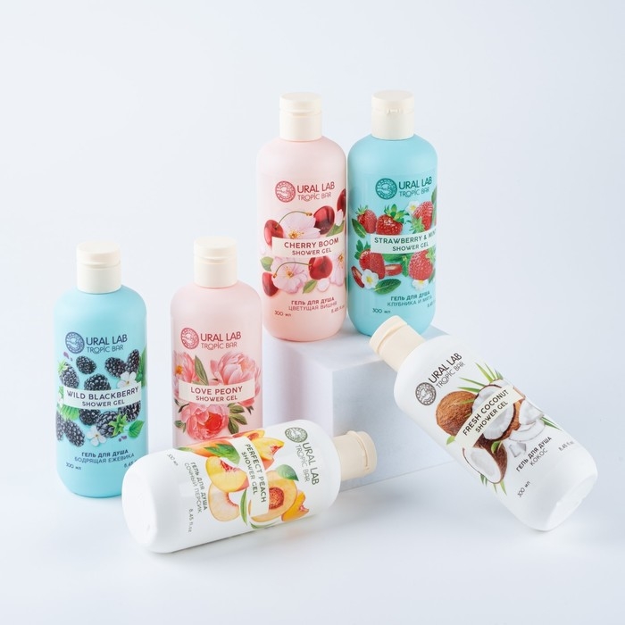 Гель для душа женский, 300 мл, аромат бодрящей ежевики, URAL LAB Гель для душа женский, 300 мл, аромат бодрящей ежевики, URAL LAB