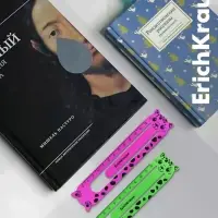 Набор из 4 закладок ErichKrause Matt Neon, фигурные, пластик, МИКС