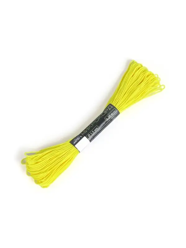 Микрокорд &laquo;Мастер К.&raquo;, d=1.5 мм, 30 м, нейлон, неон жёлтый