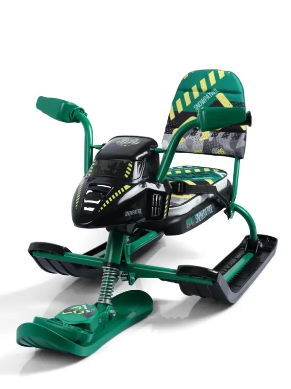 Снегокат Snowpatrol, со спинкой, зелёный, СНД2/SP3 Nika Kids