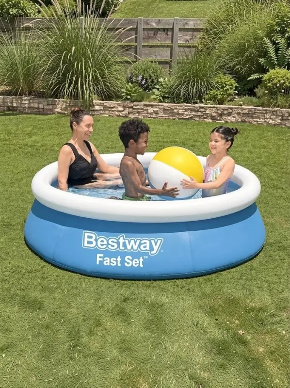 Бассейн надувной Bestway Fast Set 57392, 183&times;51 см, круглый