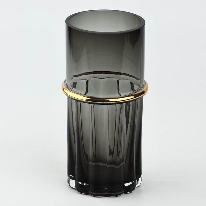Ваза для цветов «Тренди» из черного стекла 20×9×9 см Ваза для цветов «Тренди» из черного стекла 20×9×9 см