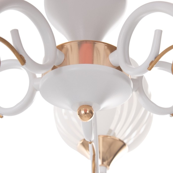 Люстра Люстра "Патриция" 5х40Вт Е27 Белый, золото 56х56х35см