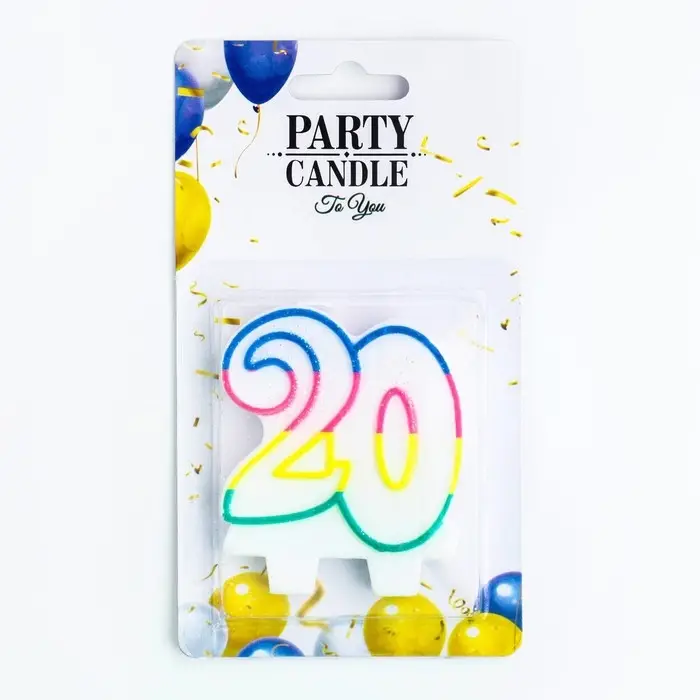 Свеча для торта «Цифра 20», 7.5 см Свеча для торта «Цифра 20», 7.5 см