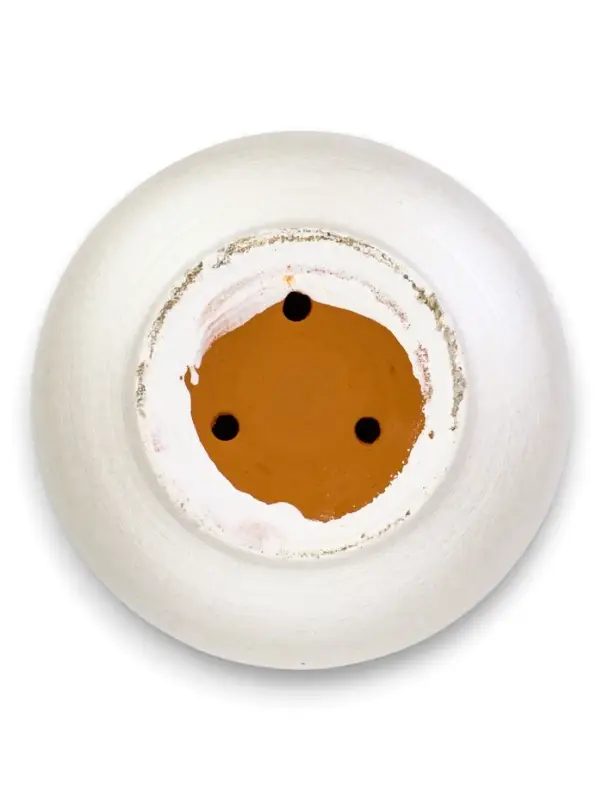 Горшок цветочный с поддоном 3 л, d18/h15,5 см белый керамика, Горшок цветочный с поддоном 3 л, d18/h15,5 см белый керамика, "Перл" (М)