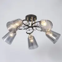 Светильник потолочный BayerLux &laquo;Рони&raquo;, люстра 5хЕ27, 40 Вт, чёрный, 62&times;62&times;23 см