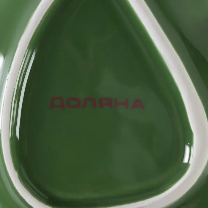 Блюдо сервировочное Доляна &laquo;Лист&raquo;, 17&times;12.5&times;3.9 см, зелёное