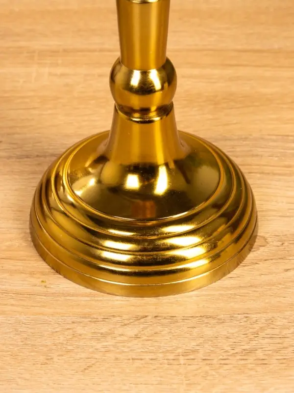 Подсвечник "Силуэт" 13х13х36 см, алюминий, цв. золото