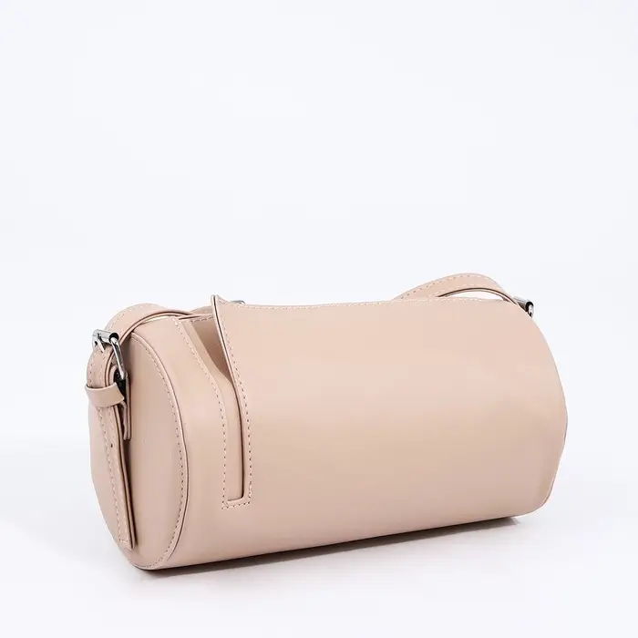 Сумка женская кросс-боди на молнии, 22&times;11.5&times;11.5 см, однотонная, бежевая
