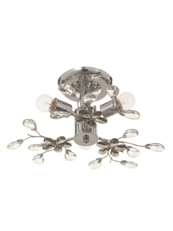 Люстра BayerLux &laquo;Цветы&raquo;, 3&times;40 Вт, Е27, хром, 42&times;42&times;18 см