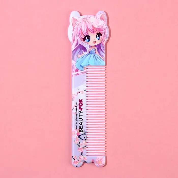Расчёска-гребень фигурная «Аниме», Beauty Fox
