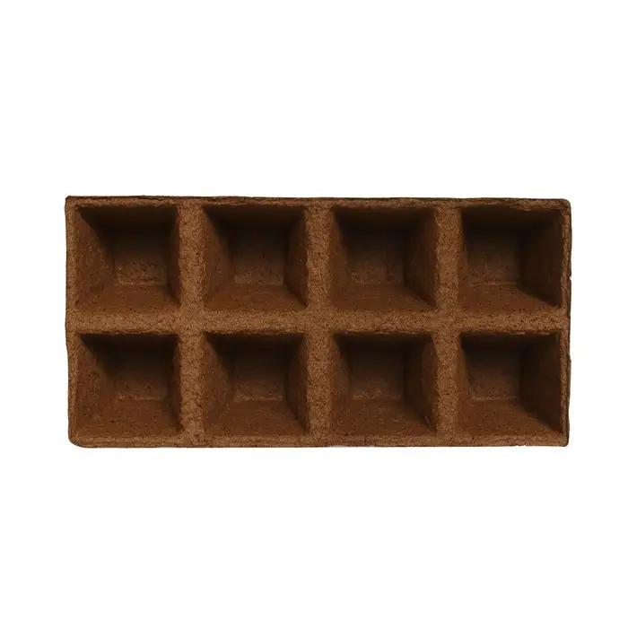 Кассета для рассады, 30 × 15 × 8 см, 8 ячеек по 150 мл, торф, 6 × 6 см