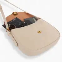 Сумка женская мессенджер TEXTURA на магните, с косметичкой, 28&times;4&times;20 см, молочная