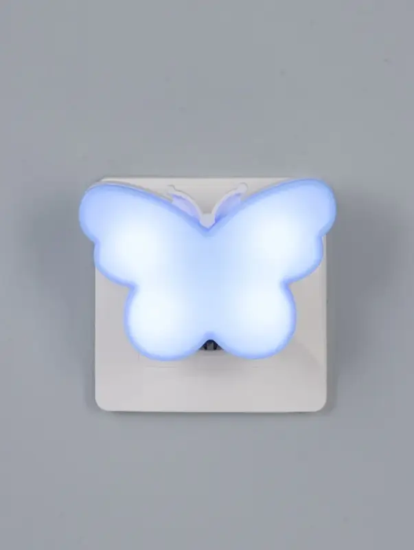 Ночник RISALUX &laquo;Бабочка&raquo;, LED, 1 Вт, синий, 9&times;6&times;6 см