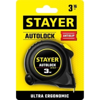Рулетка с автостопом STAYER  AutoLock 3м х 16мм (2-34126-03-16)