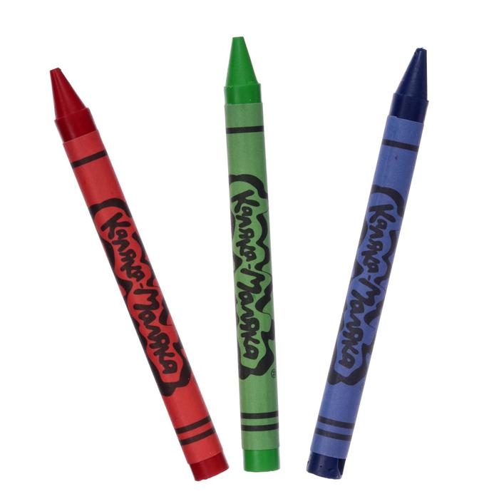 Мелки восковые 12 цветов, Мелки восковые 12 цветов, "Каляка-Маляка", круглые