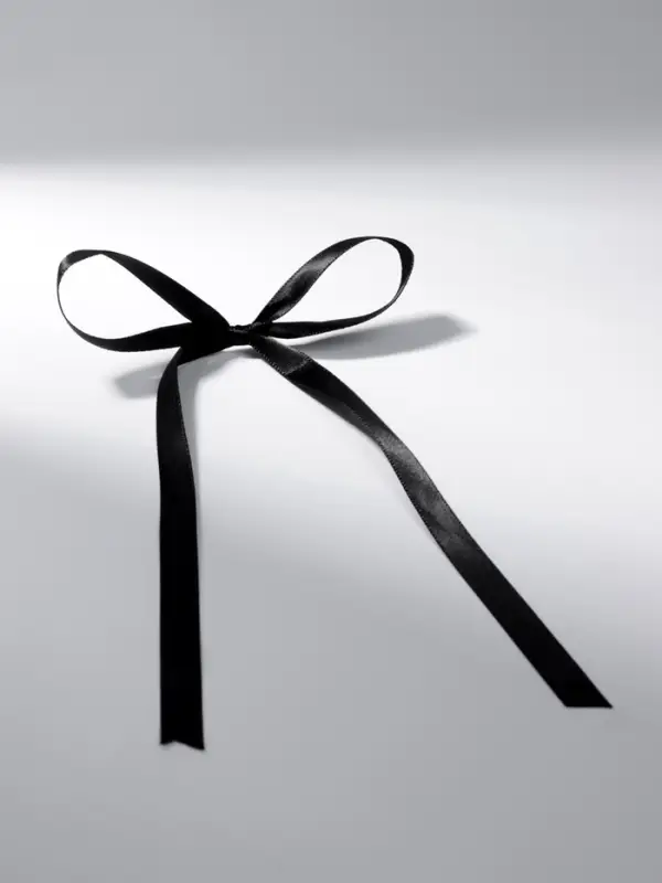 Брошь «Бантик», чёрная в серебре Брошь «Бантик», чёрная в серебре