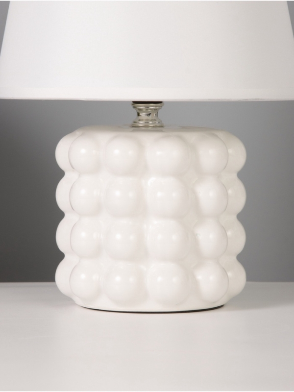 Лампа настольная Лампа настольная "Бабл" 40Вт Е14 белый 12х12х27см