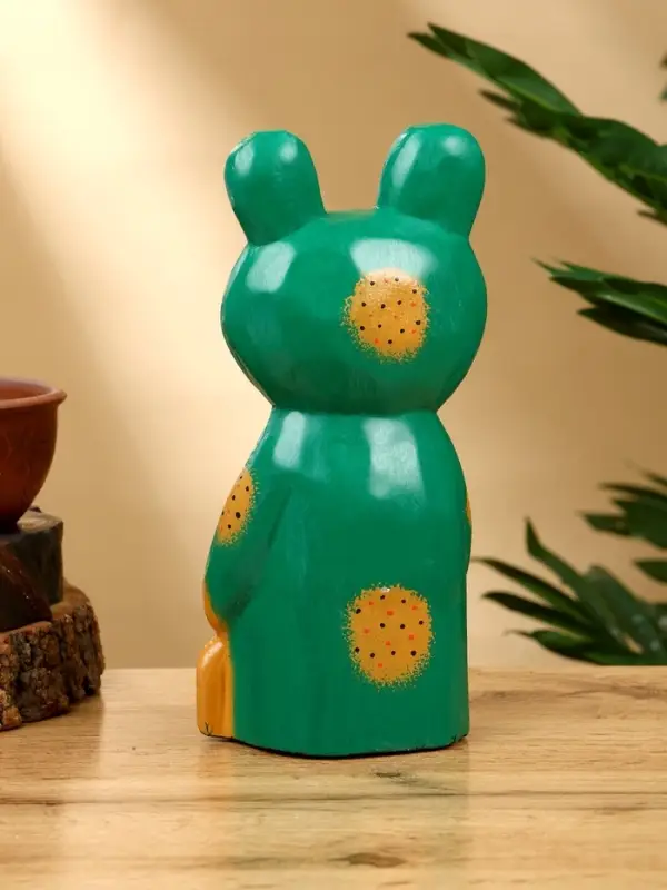 Календарь настольный «Лягушка», 10×6.5×21 см, дерево, зелёный