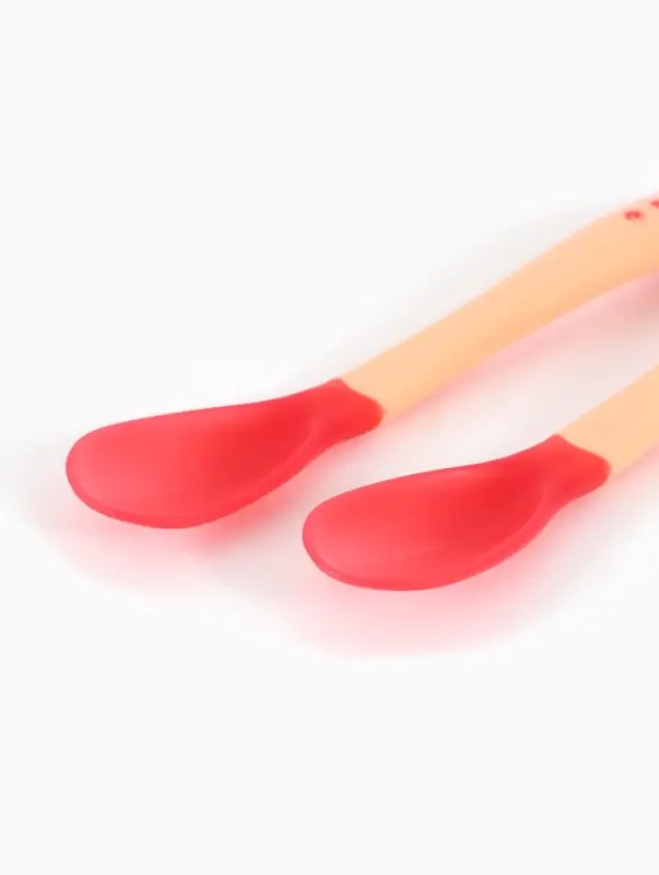 Термоложка детская, 2 шт., красно-бежевый