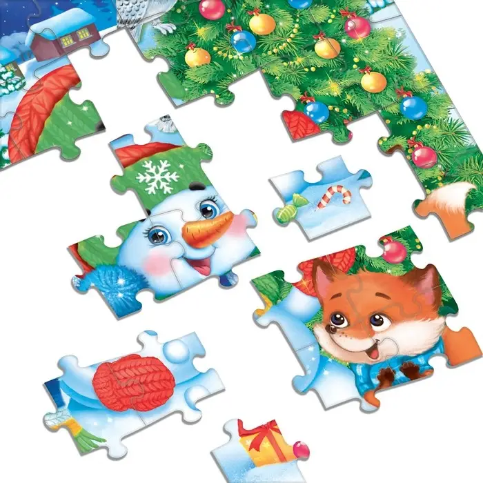 Пазл детский «Снеговик и лисёнок», 54 элемента Пазл детский «Снеговик и лисёнок», 54 элемента