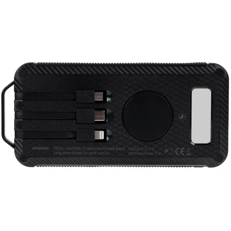 Аккумулятор защищенный Total Control 10000 мАч, черный Аккумулятор защищенный Total Control 10000 мАч, черный