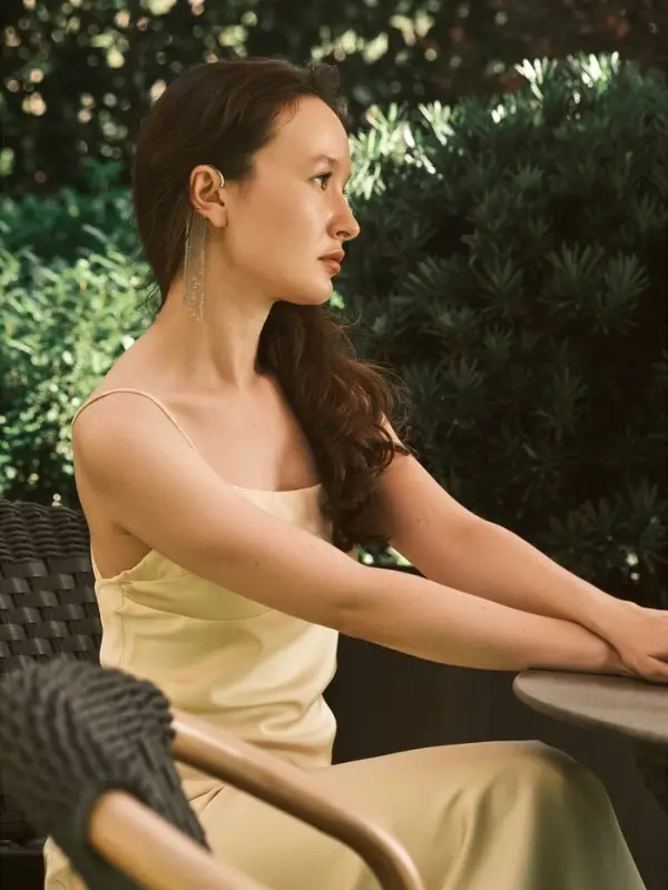 Серьга "Кафф" висячая, водопад, цвет серебро