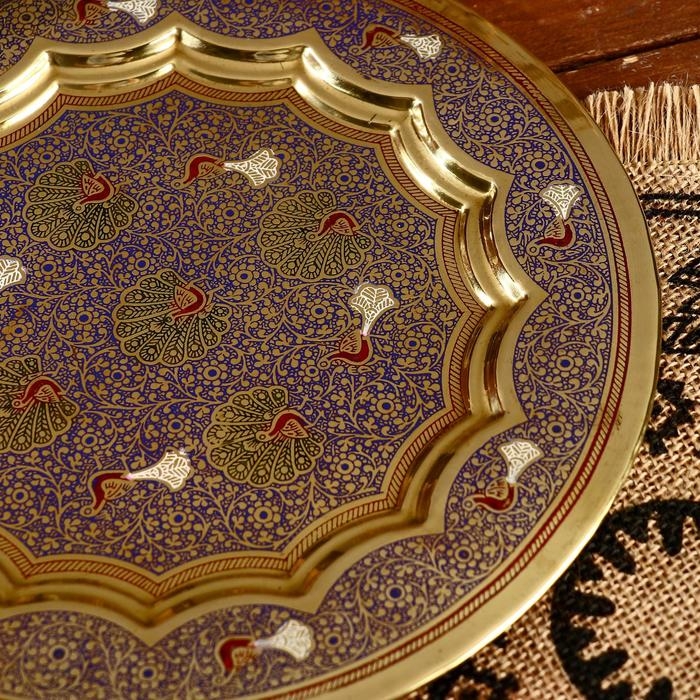 Блюдо "Абстракция" латунь 25х25 см