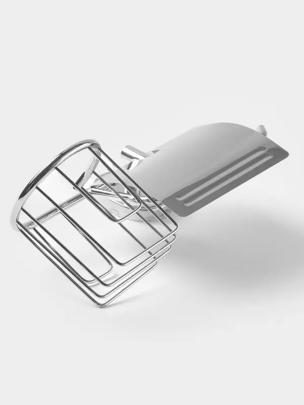 Держатель для туалетной бумаги St&ouml;lz &laquo;Нео&raquo;, с подставкой под освежитель воздуха, хромированный