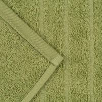 Полотенце махровое Luscan/бордюр 450г/м2, 70х140, оливковый