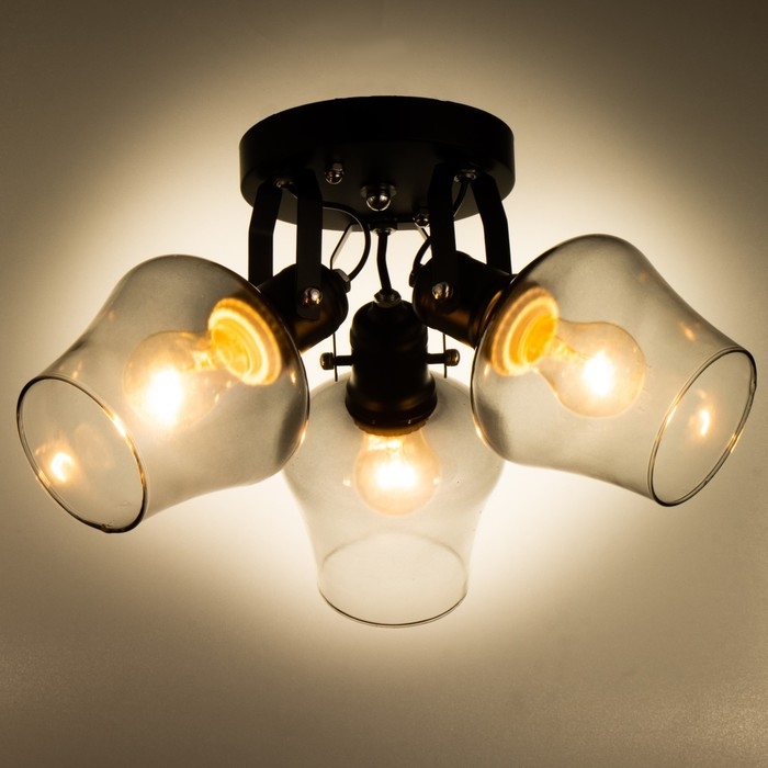 Люстра Люстра "Илария" 3xЕ27 40Вт черный 30х30х20 см BayerLux