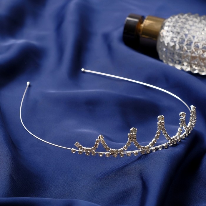 Диадема для волос Диадема для волос "Августина" 2,5 см, серебро