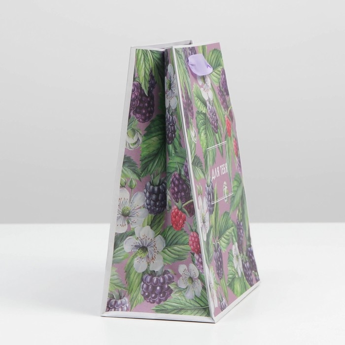 Пакет подарочный крафтовый вертикальный, упаковка, «Для тебя», MS 18 х 23 х 8 см