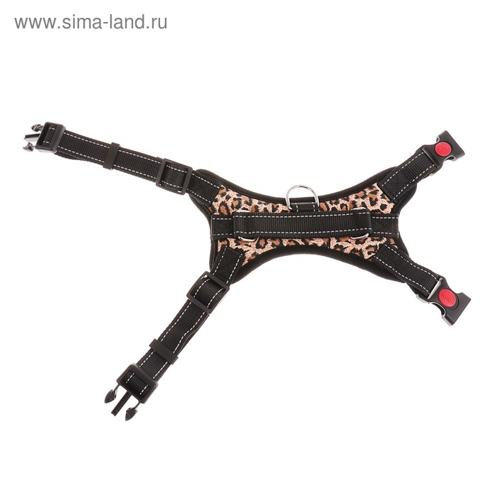 Шлейка К7 мягкая светоотражающая, размер М, ОГ 52-66 см, вес 9,5-17,5 кг, леопард Шлейка К7 мягкая светоотражающая, размер М, ОГ 52-66 см, вес 9,5-17,5 кг, леопард