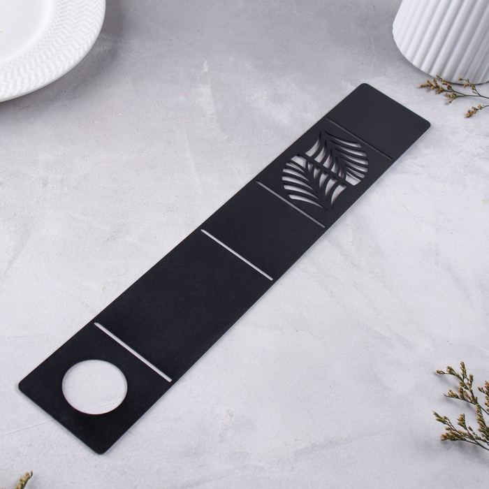 Подсвечник большой Подсвечник большой "Пальмовый лист" 7х7х11,5 см, чёрный