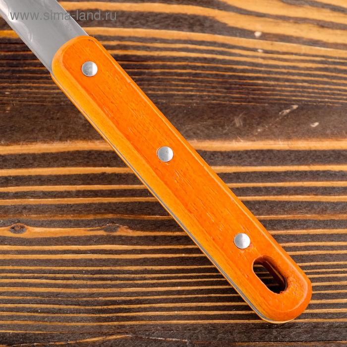 Поварешка для казана узбекская 42см, диаметр 12см с деревянной ручкой Поварешка для казана узбекская 42см, диаметр 12см с деревянной ручкой