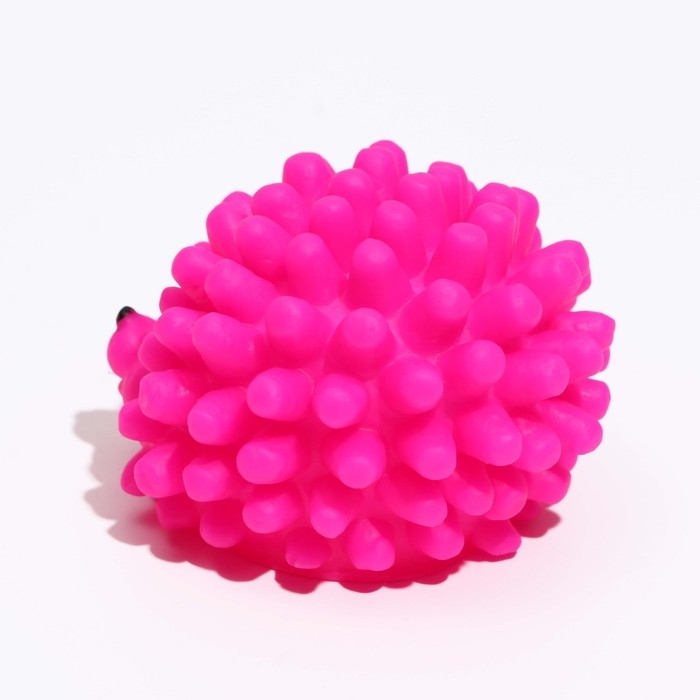 Игрушка пищащая Игрушка пищащая "Ёжик" малый для собак, 6,5 см, розовая