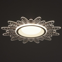 Люстра с ПДУ 1195/1 LED 52Вт 3000-6000К диммер белый-прозрачный 50х50х8 см BayerLux