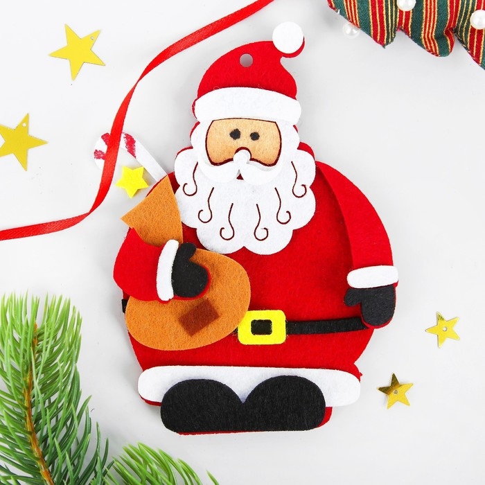 Набор для творчества - создай ёлочное украшение из фетра «Дедушка мороз» Набор для творчества - создай ёлочное украшение из фетра «Дедушка мороз»