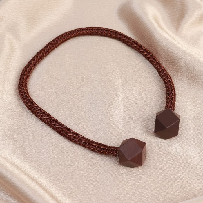 Подхват для штор «Камушки», d = 3 × 51 см, цвет тёмно-коричневый Подхват для штор «Камушки», d = 3 × 51 см, цвет тёмно-коричневый