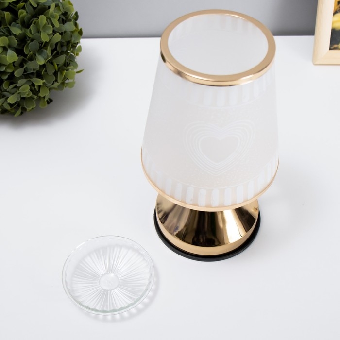 Аромасветильник сенсорный Аромасветильник сенсорный "Сердце" G9 40Вт золото 13х13х23 см RISALUX