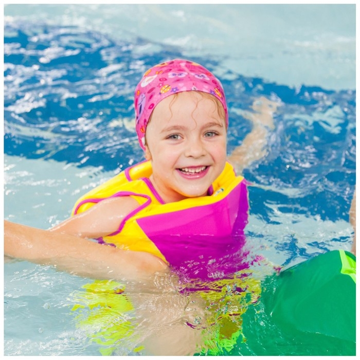 Шапочка для плавания детская ONLYTOP «Птички», тканевая, обхват 46-52 см Шапочка для плавания детская ONLYTOP «Птички», тканевая, обхват 46-52 см