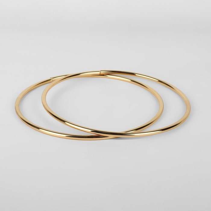 Ручки для сумки &laquo;Круг&raquo;, металлические, d = 15 см, 2 шт, цвет золотой