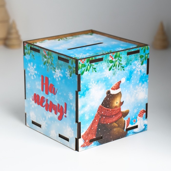 Копилка куб  Копилка куб "Коплю на мечту" 10х10х10 см